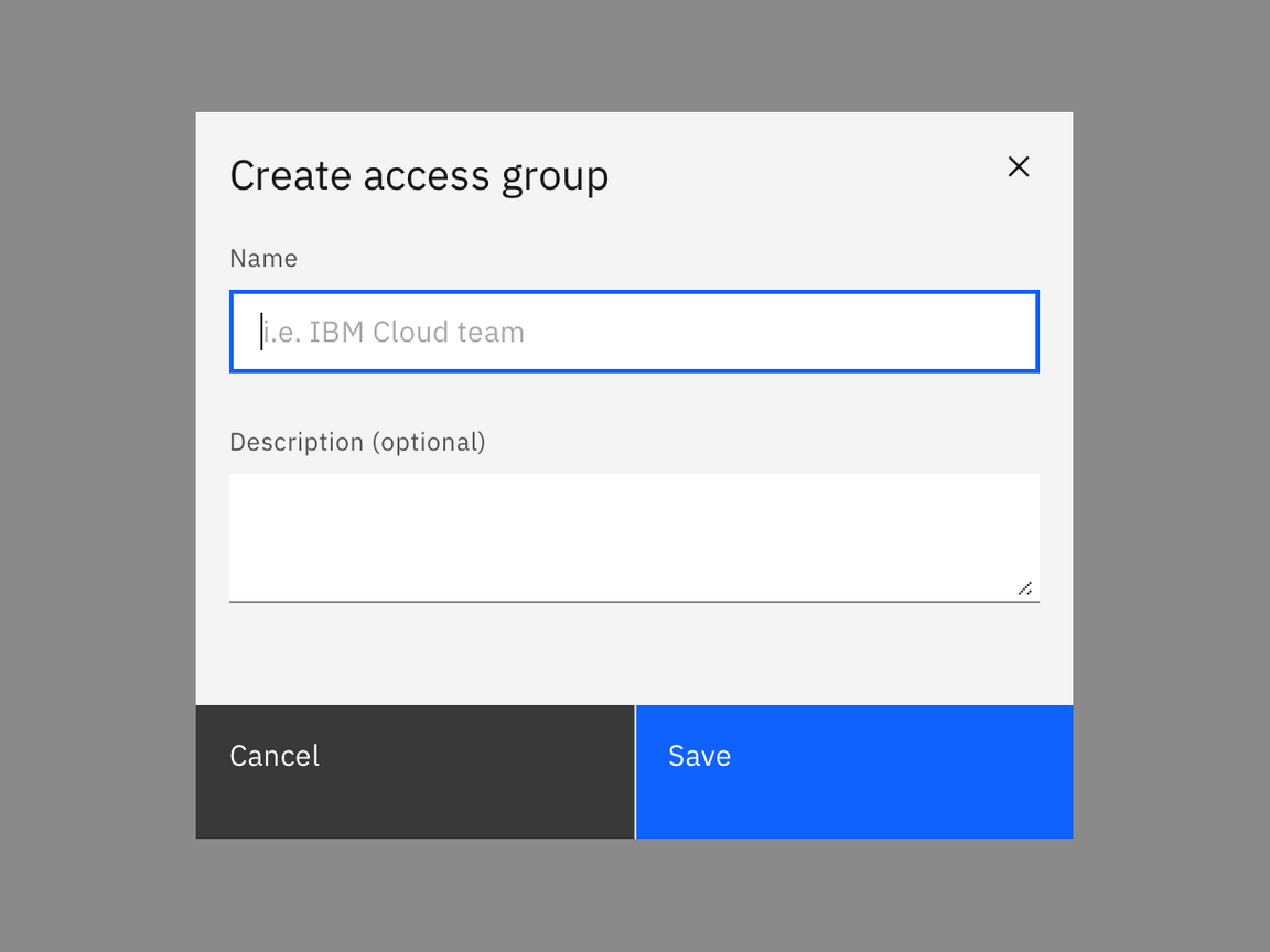 Modal focus example